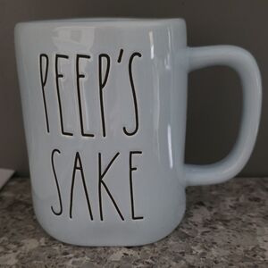 Rae Dunn Peep’s Sake Easter Holiday Blue Coffee Mug. NWT. Blue Interior.